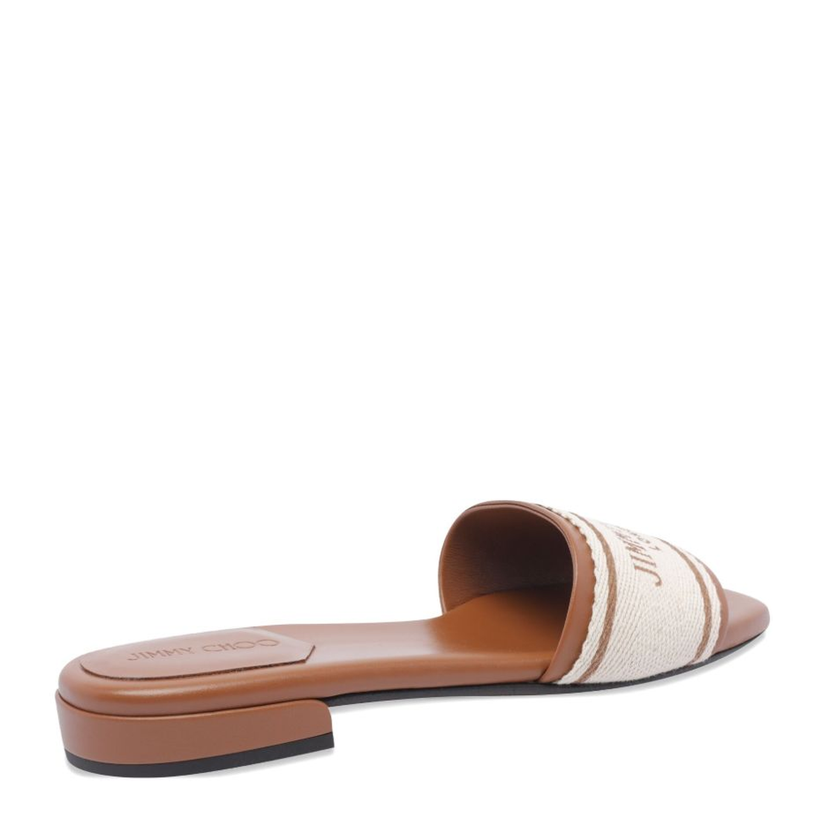 Ecru Slip-On Style Square Open Toe Sandal