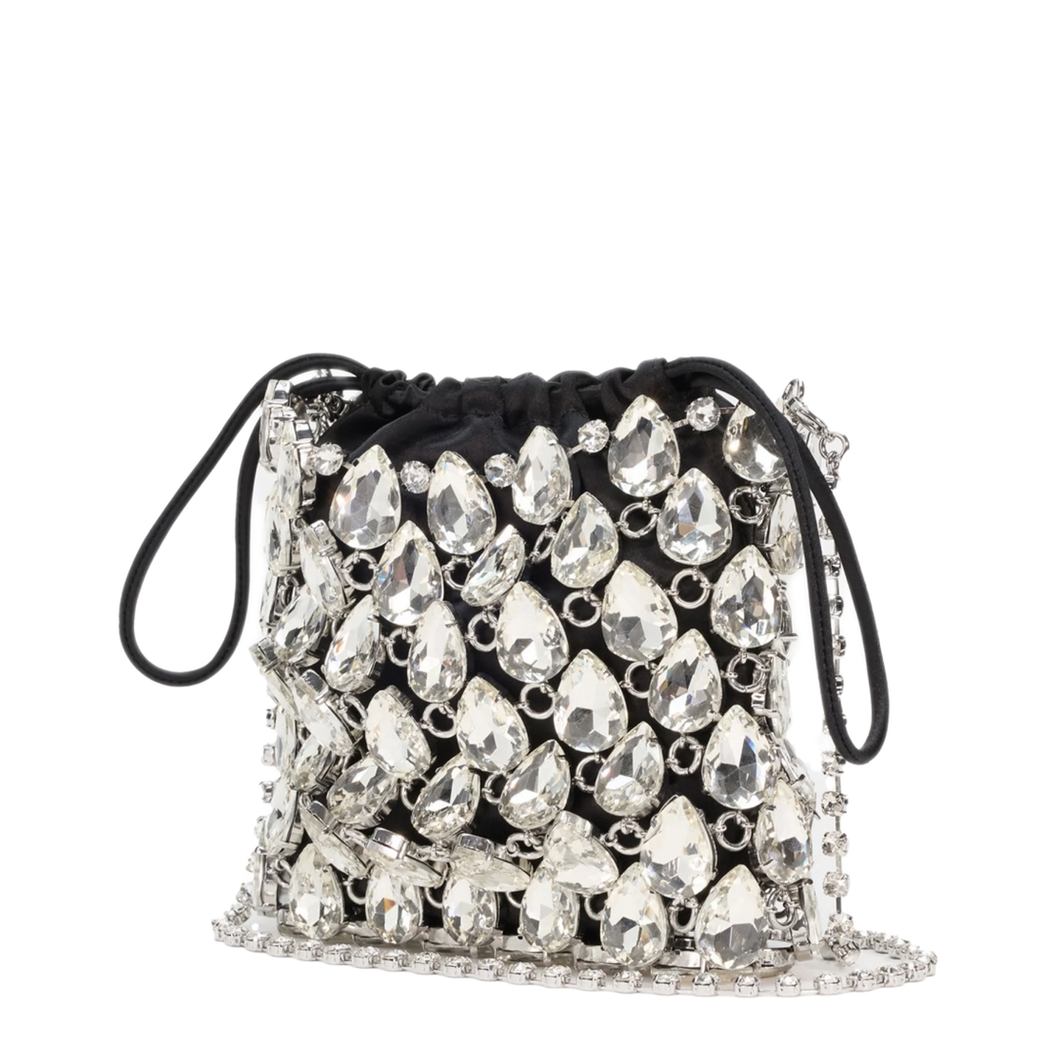 MAYFEYR - Self Portrait - Mini Metal Mesh Bag With Crystals - SS26310SLSILVER
