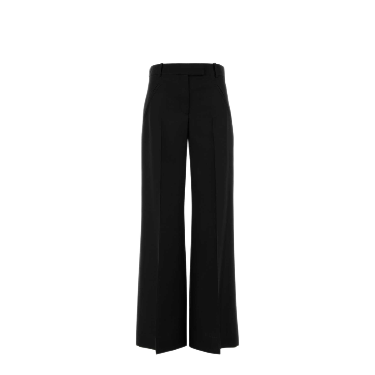 MAYFEYR - Alexander Mcqueen - Black Wool Blend Wide Leg Pant - 818193QJAEK1000