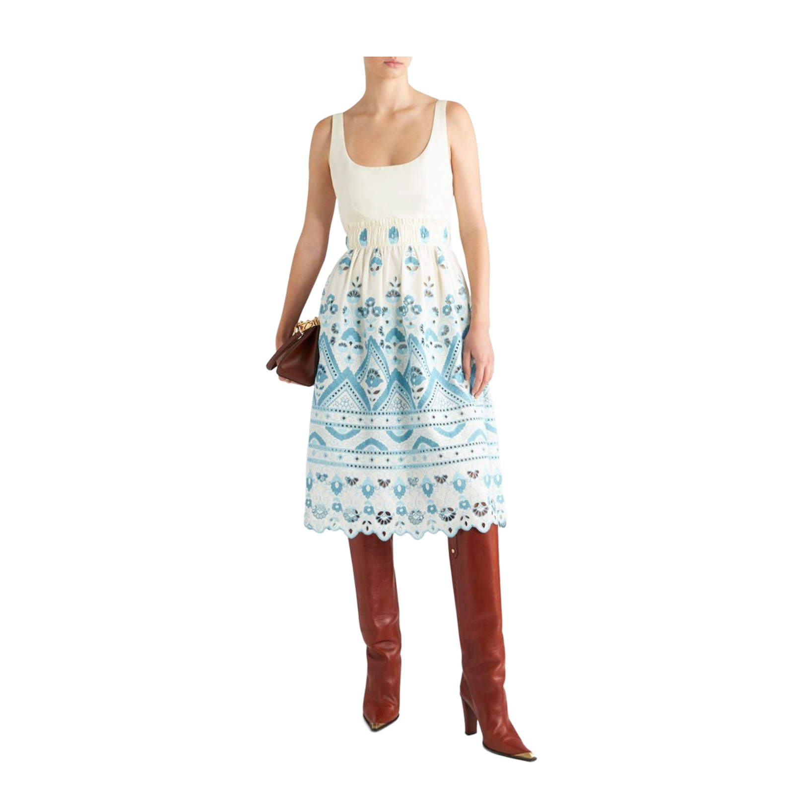Cotton Blend Short Dress