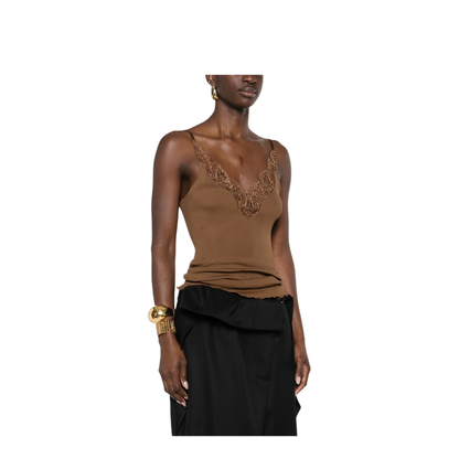 MAYFEYR - Saint Laurent - Lace Silk Top - 796843Y37SM2574