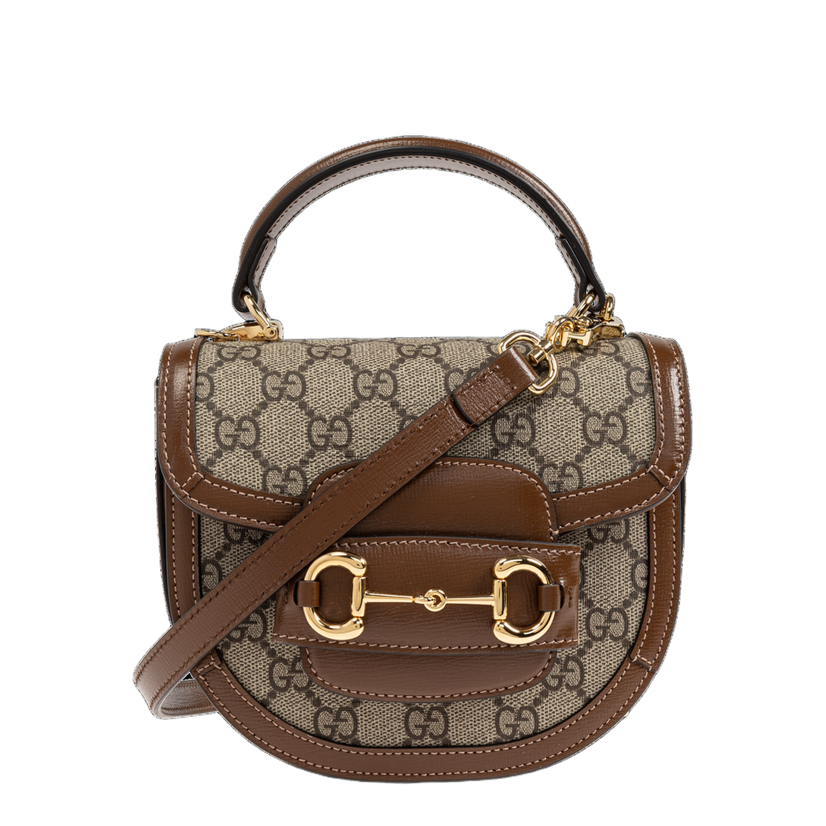 Horsebit 1955 Small Leather Shoulder Bag - Brown