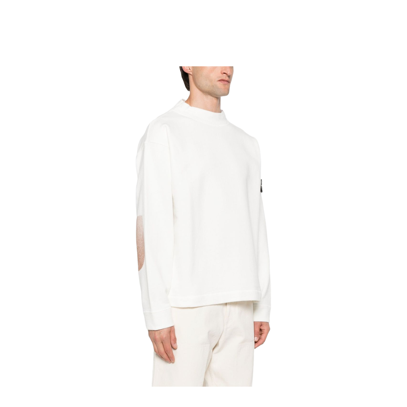 Knit-Look Cotton Sweatshirt