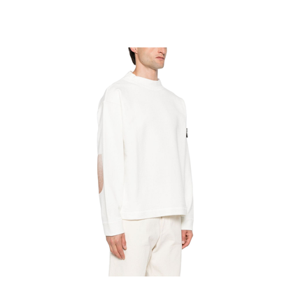 Knit-Look Cotton Sweatshirt