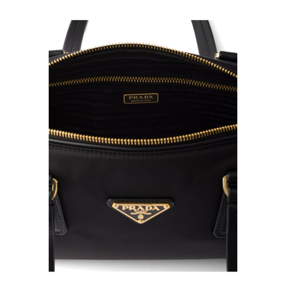MAYFEYR - Prada - Re-Nylon And Leather Medium Top-Handle Bag With Padlock - 1BB127VODO2C8Q