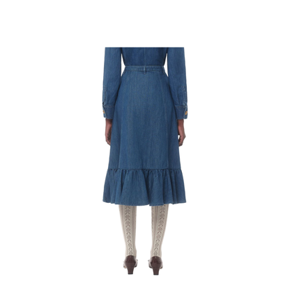 Denim Midi Skirt