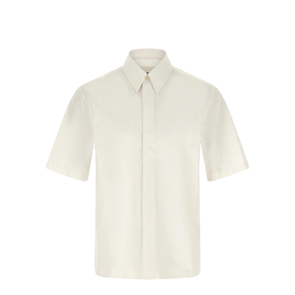Logo Embroidery Shirt White