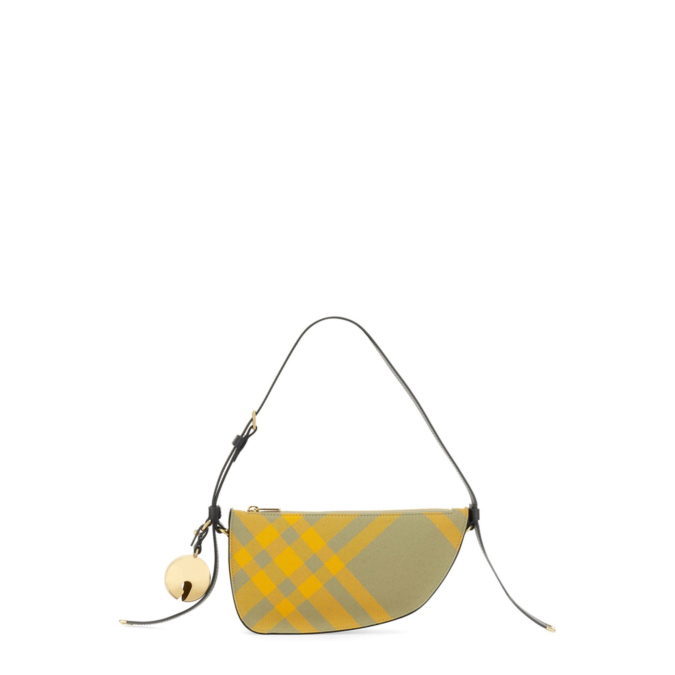 Embroidered Canvas Mini Shield Shoulder Bag