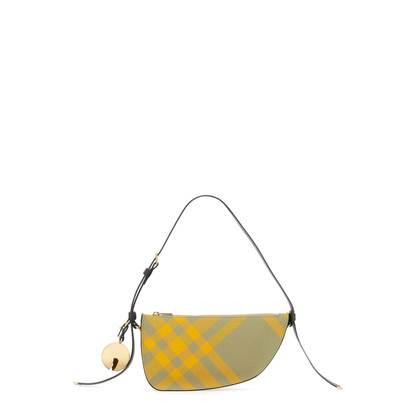 Embroidered Canvas Mini Shield Shoulder Bag