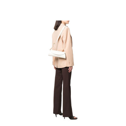 Cannolo Small Calfskin Shoulder Bag - Eggshell