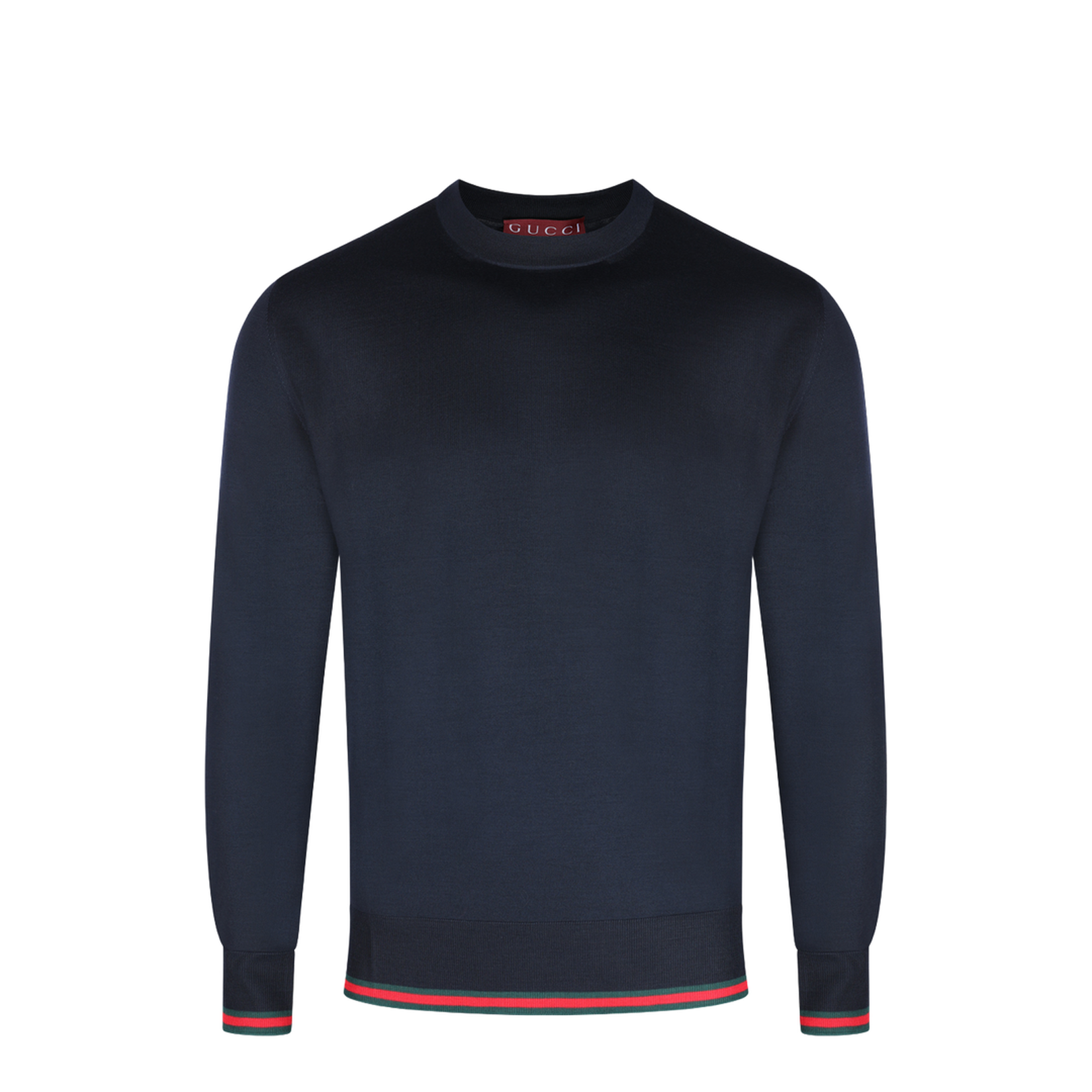 Wool Knit Jumper with Web in Dark Blue