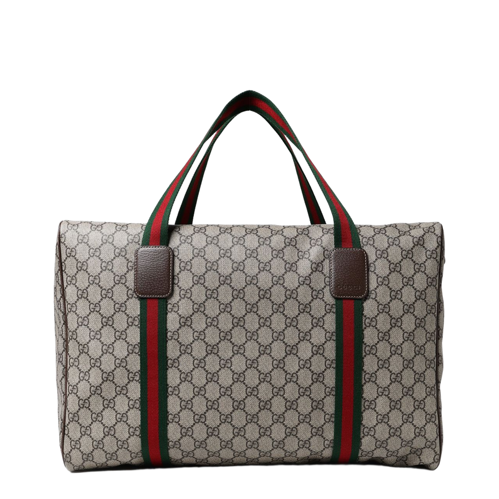 Ophidia Medium Leather Duffel Bags - Beige