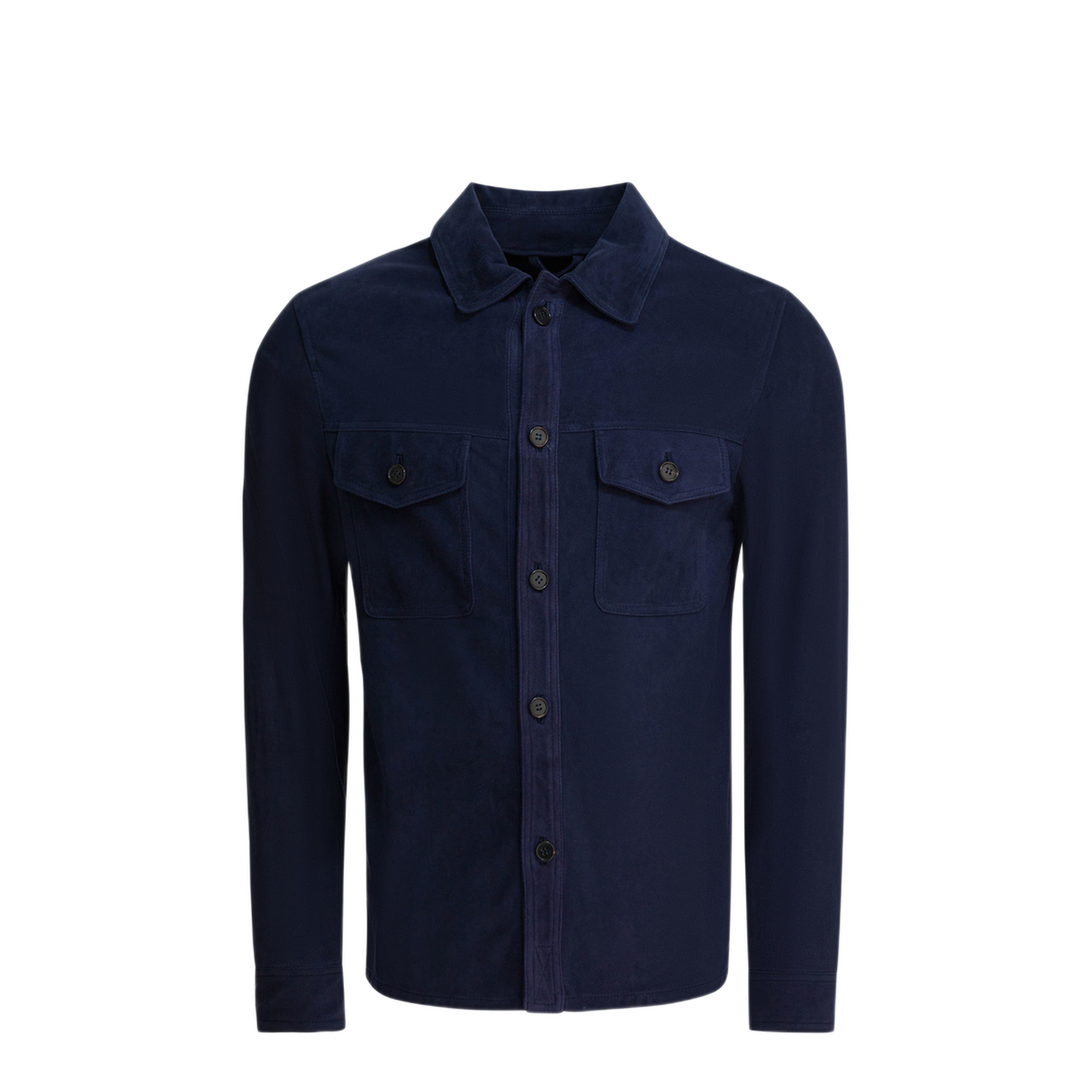 MAYFEYR - Altum - Suede Overshirt Jacket - OVERSHIRTSUEDEBLUE