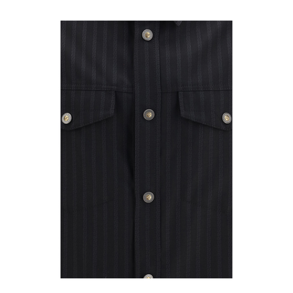 MAYFEYR - Versace - Greca Monogram Jacquard Wool Shirt - 10268331A19207