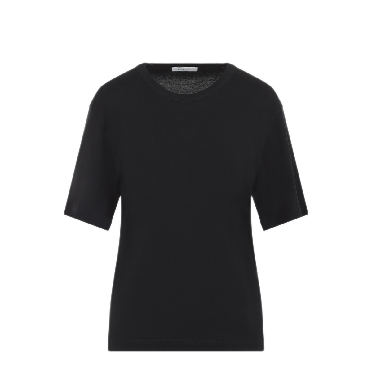 MAYFEYR - Lemaire - Black Cotton Ribbed T Shirt - TS0002LJ1016BK999