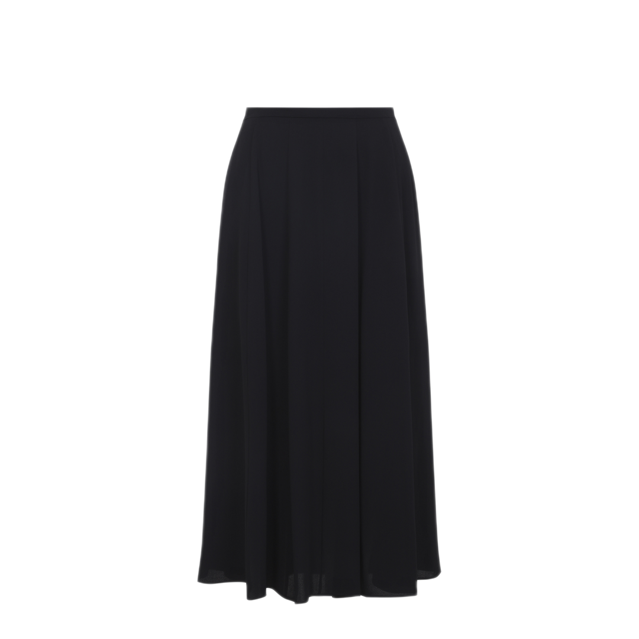 MAYFEYR - ALBERTA FERRETTI - Black Georgette Midi Skirt - A010866170555