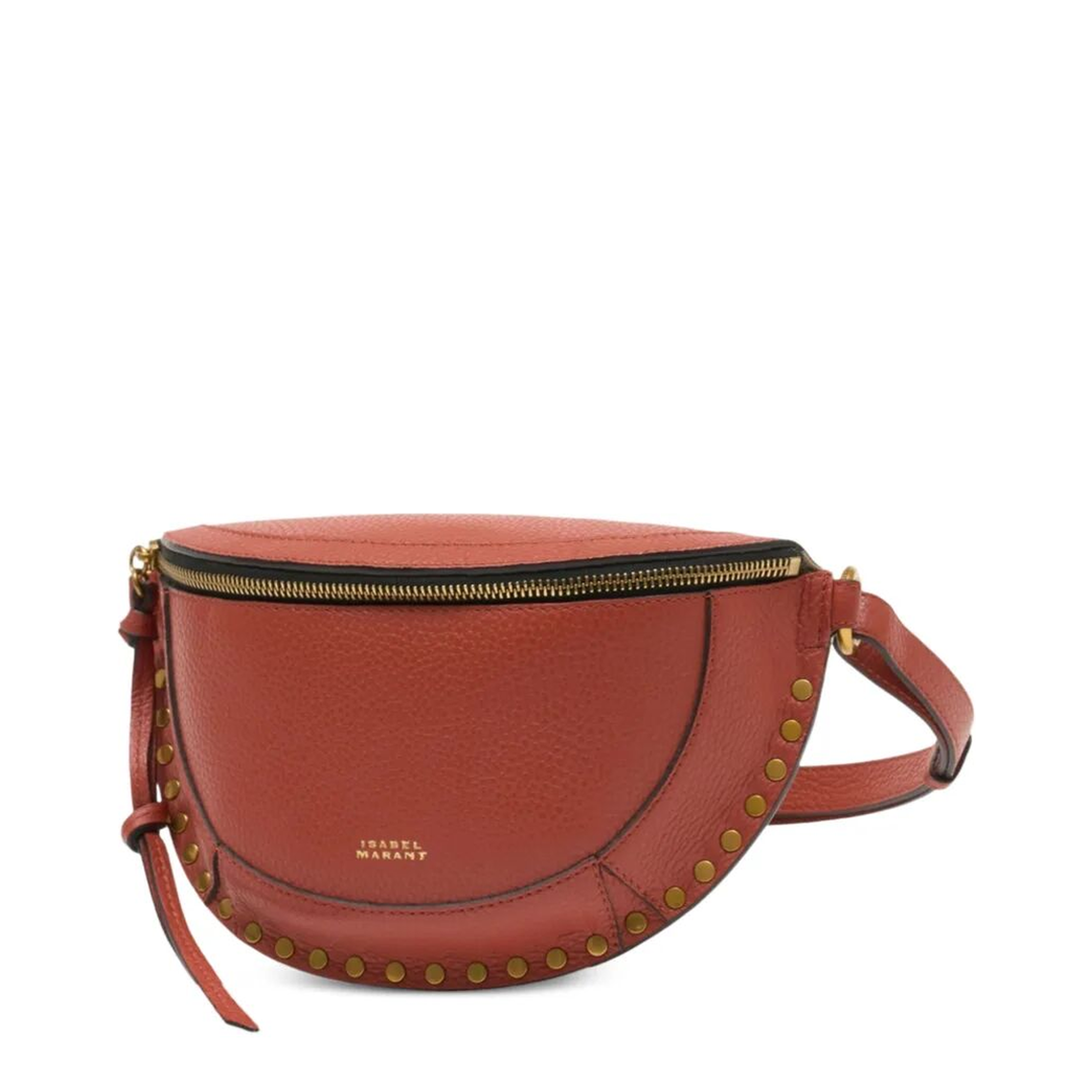 MAYFEYR - Isabel Marant - Hammered Leather Belt Bag With Studs - BJ0001FAD1C04M11BR