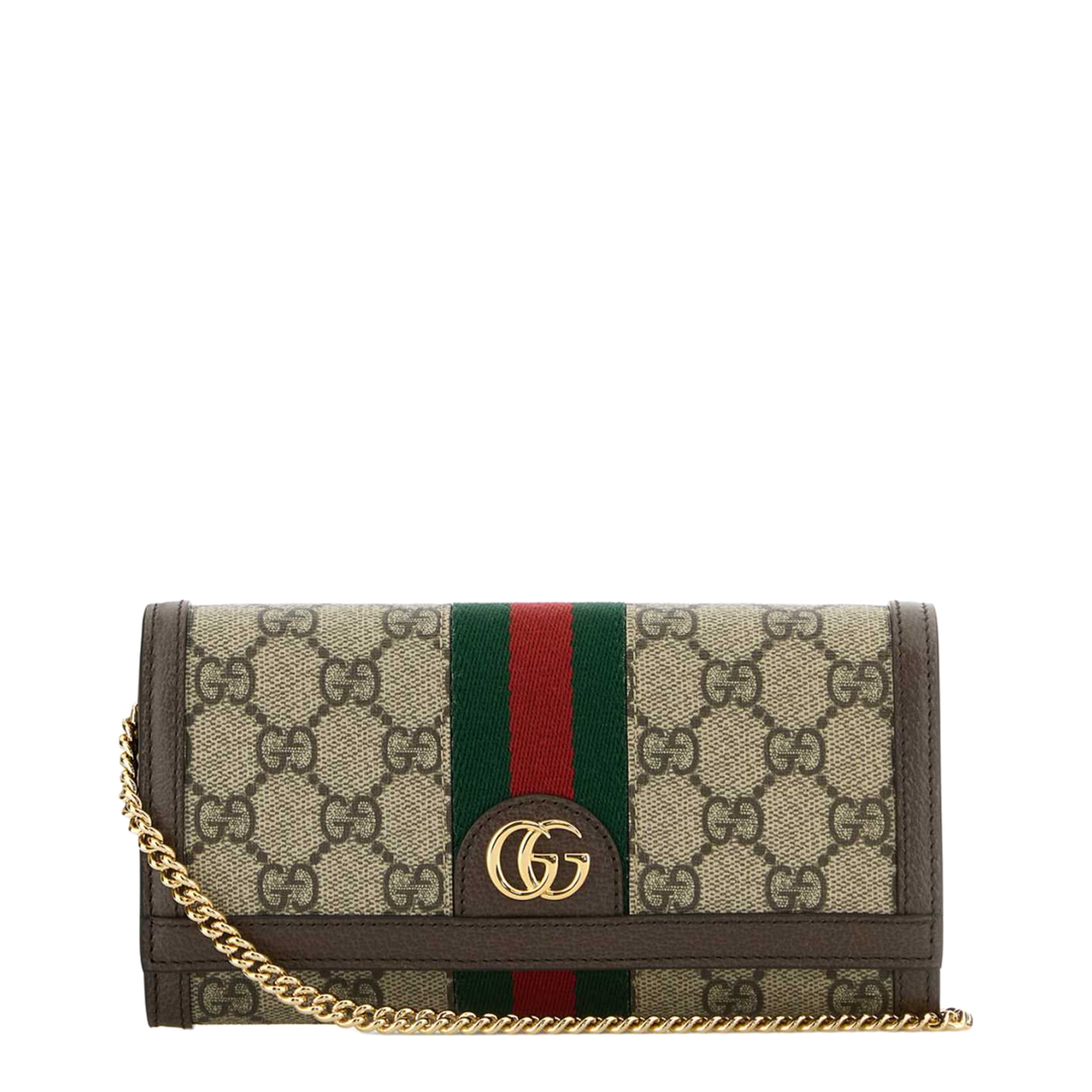 Ophidia Canvas Wallet On Chain - Beige