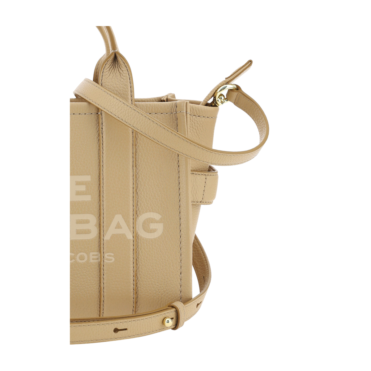 Small Full-Grain Leather Tote Bag - Camel