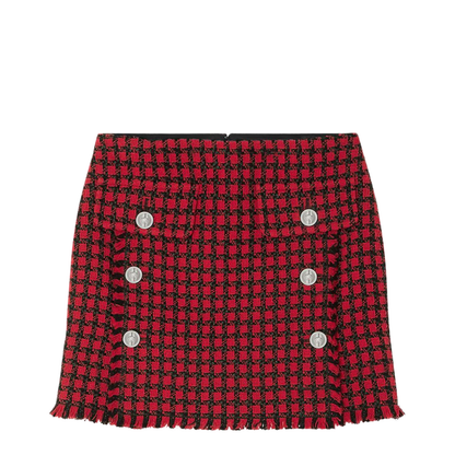 Tweed Check Mini Skirt