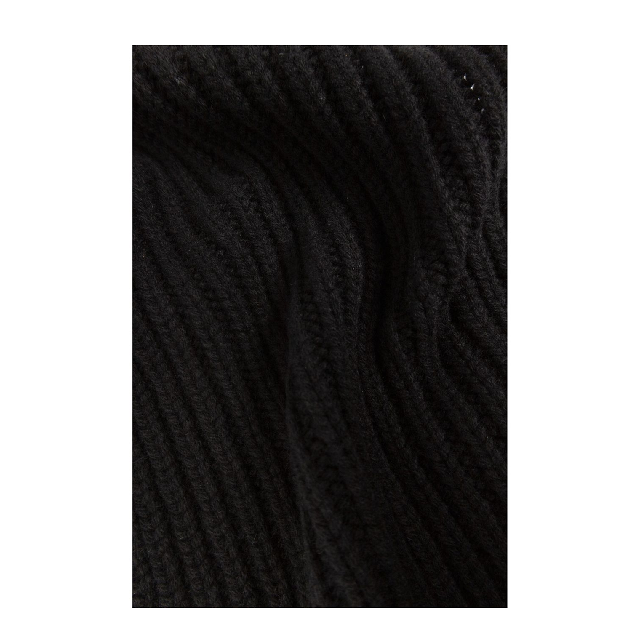 Wool Cashmere Scarf with Double G in Black