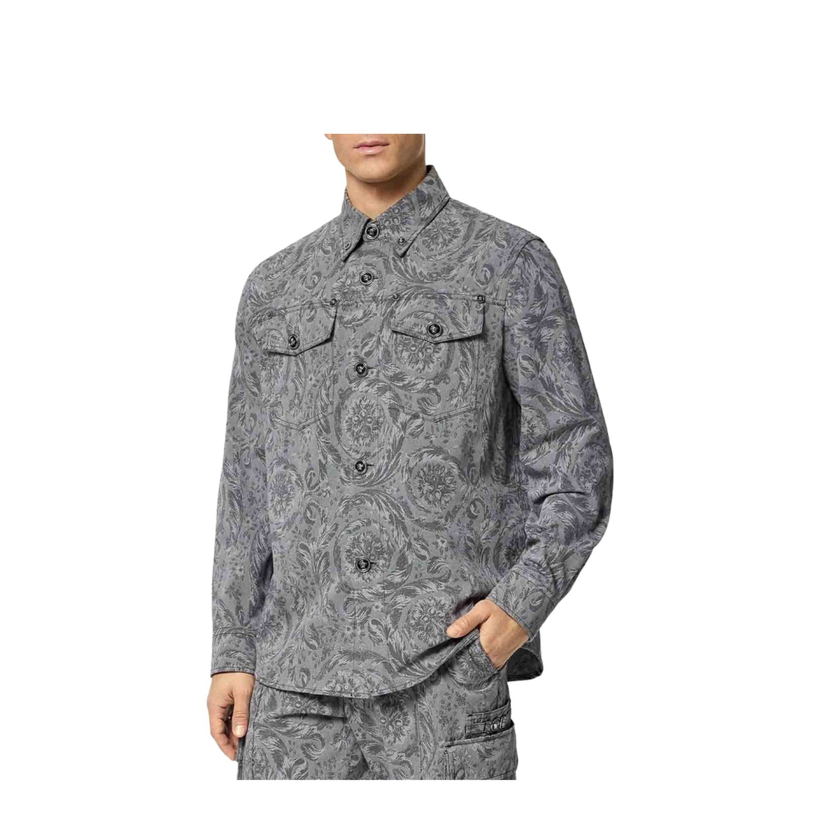 24FW Jacket in Printed Denim
