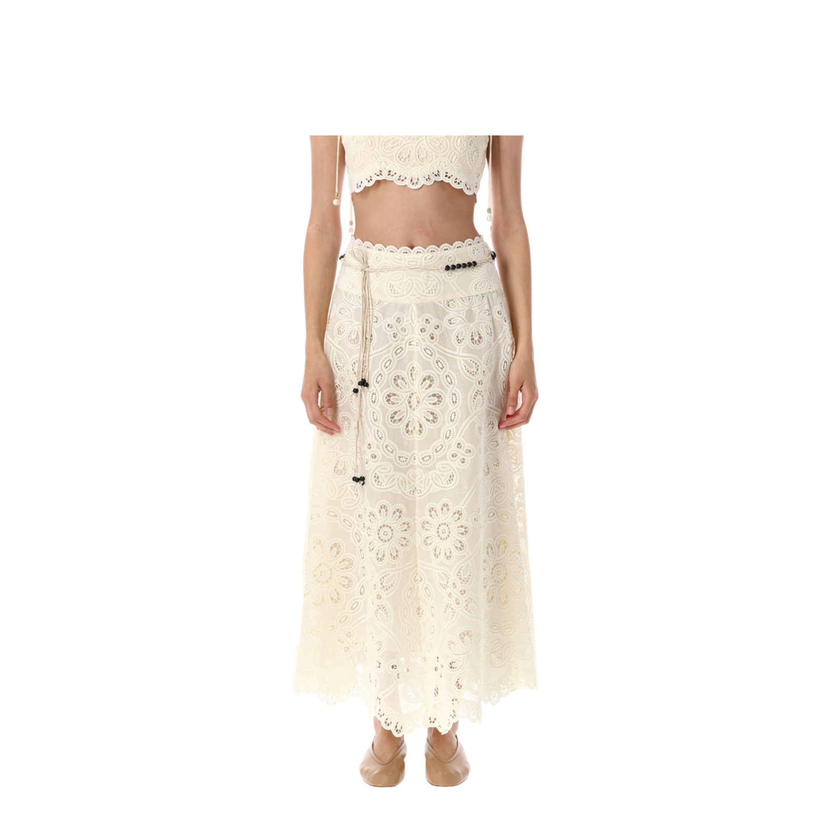 Embroidered Skirt Black