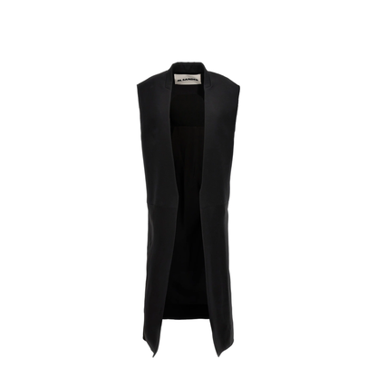 Two-material long vest