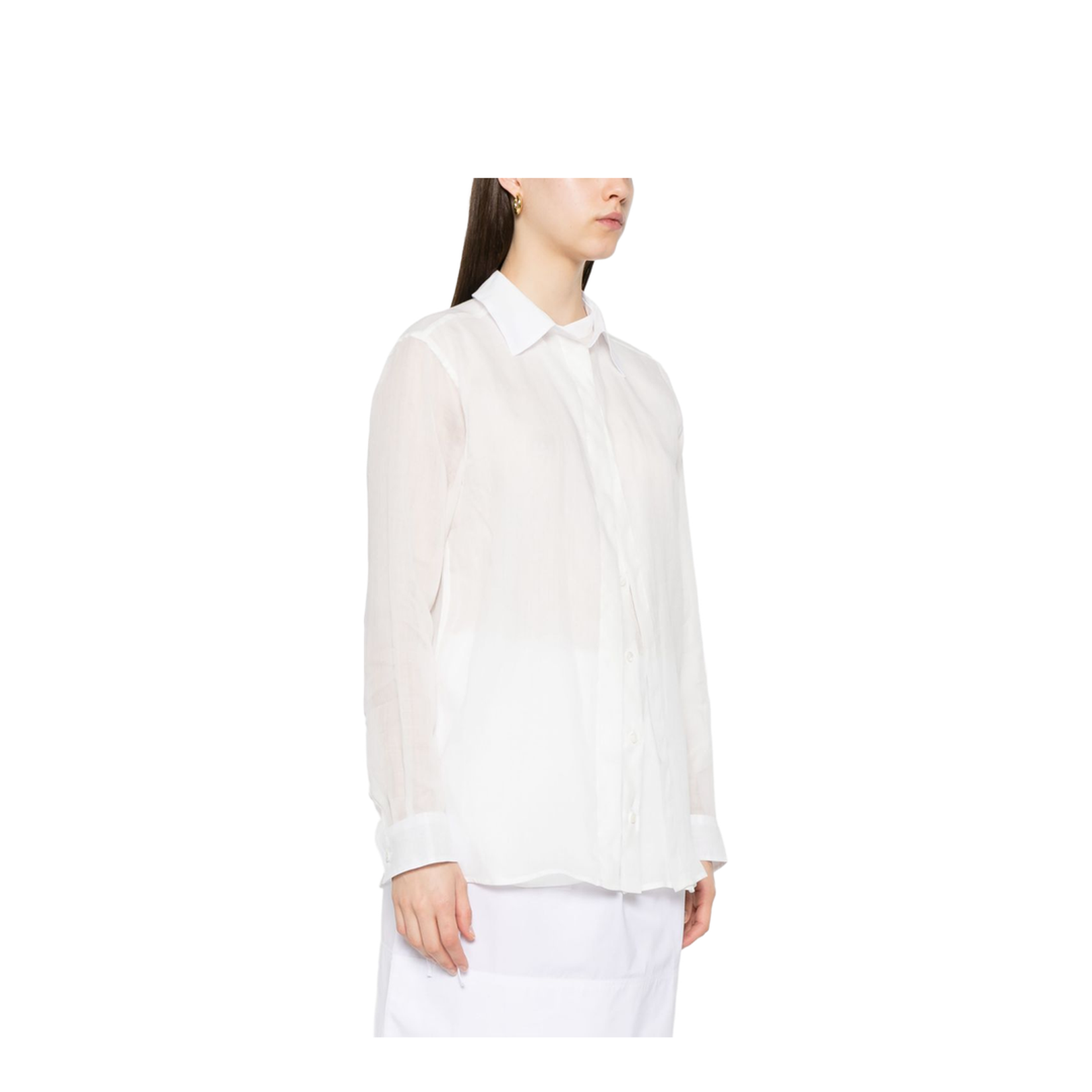 White Double Collar Shirt
