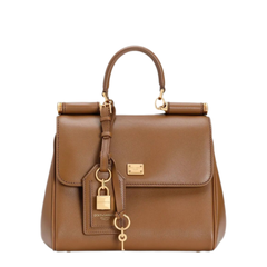 My Sicily Small Calfskin Handbag - Brown