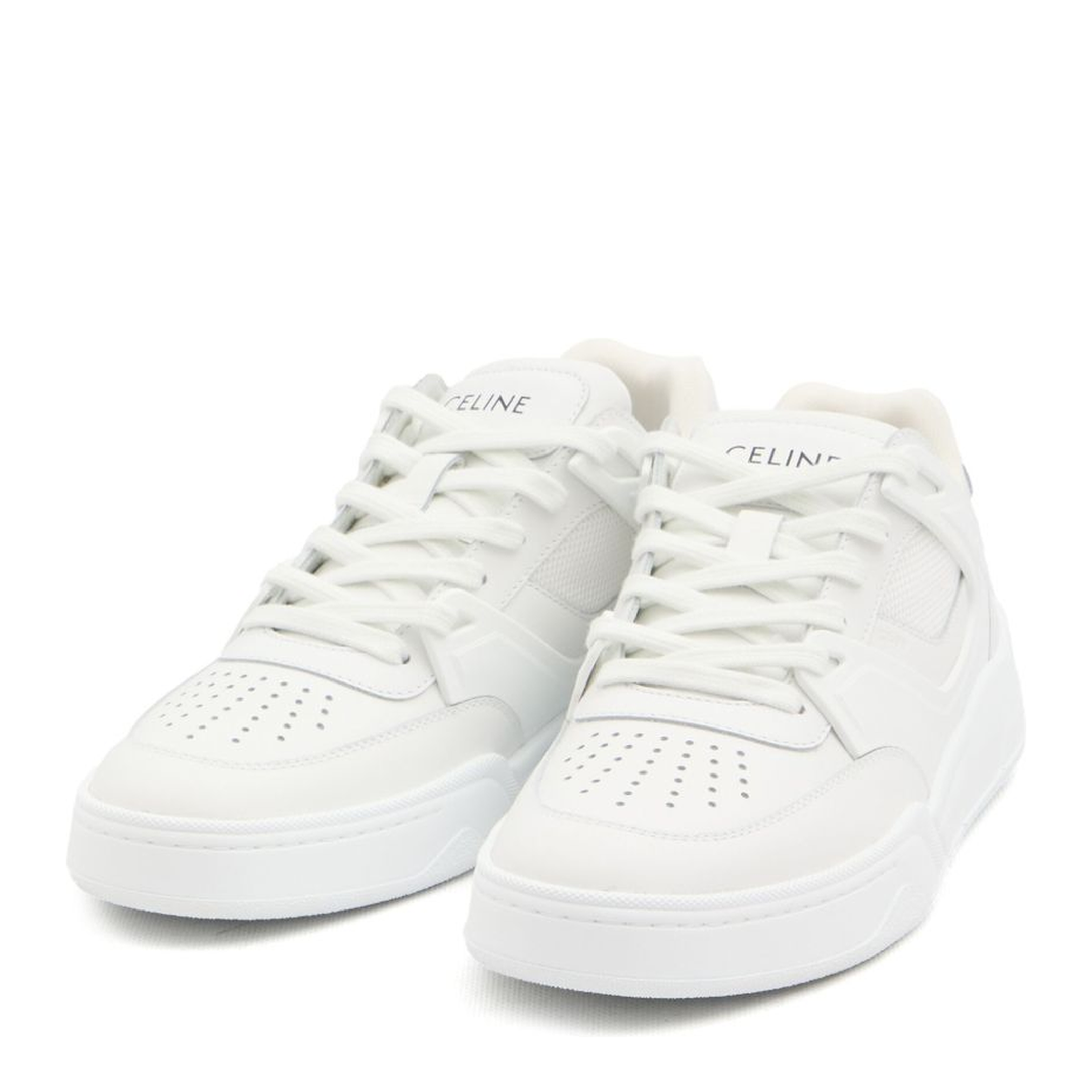 CT-09 Leather Sneakers with Mesh Inserts