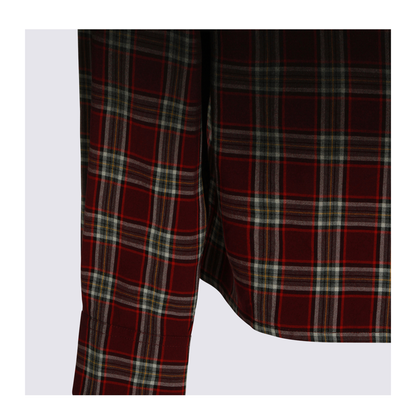 Red Gradient Check Shirt