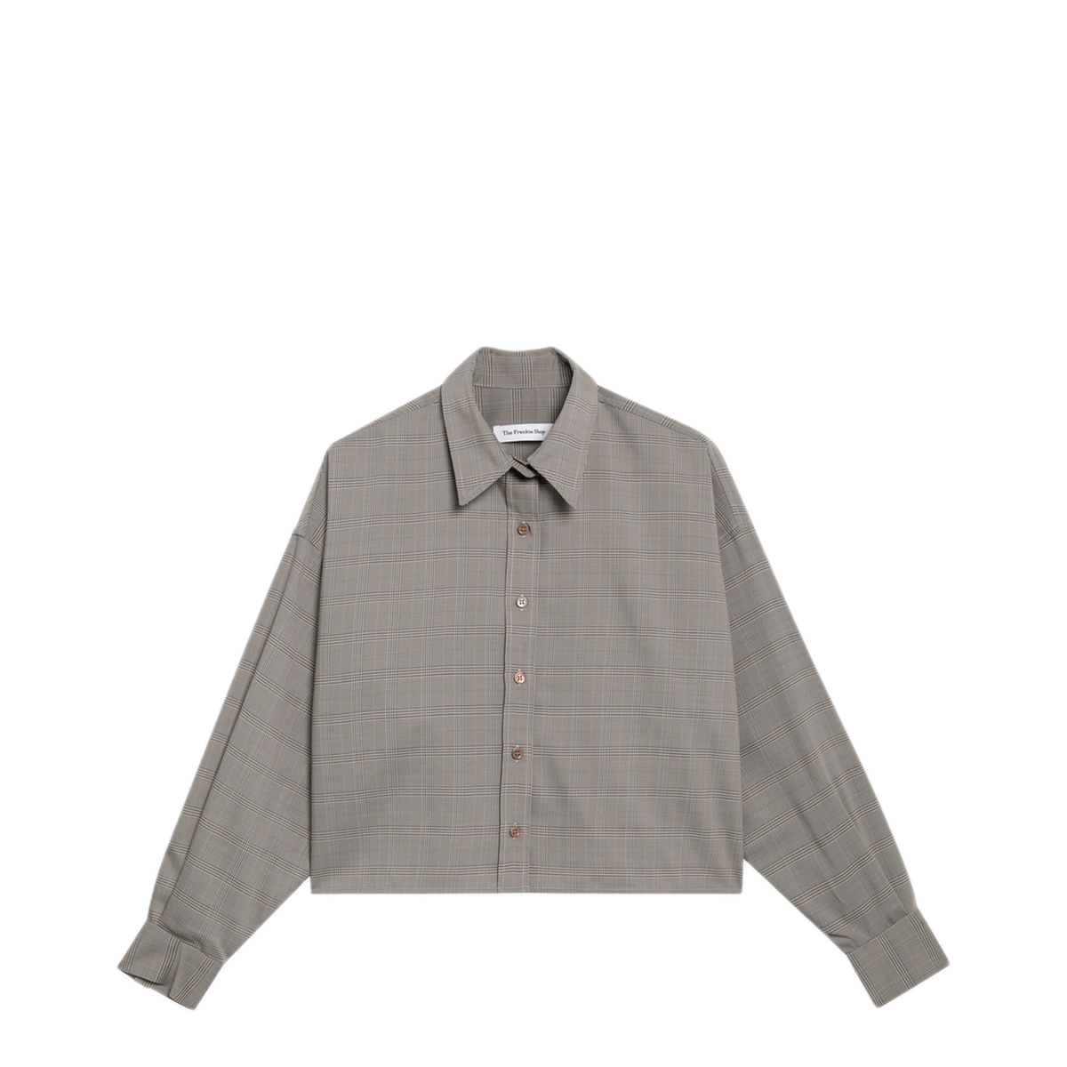 MAYFEYR - The Frankie Shop - Arlen Boxy Cropped Checked Shirt - CHFS22039WO937