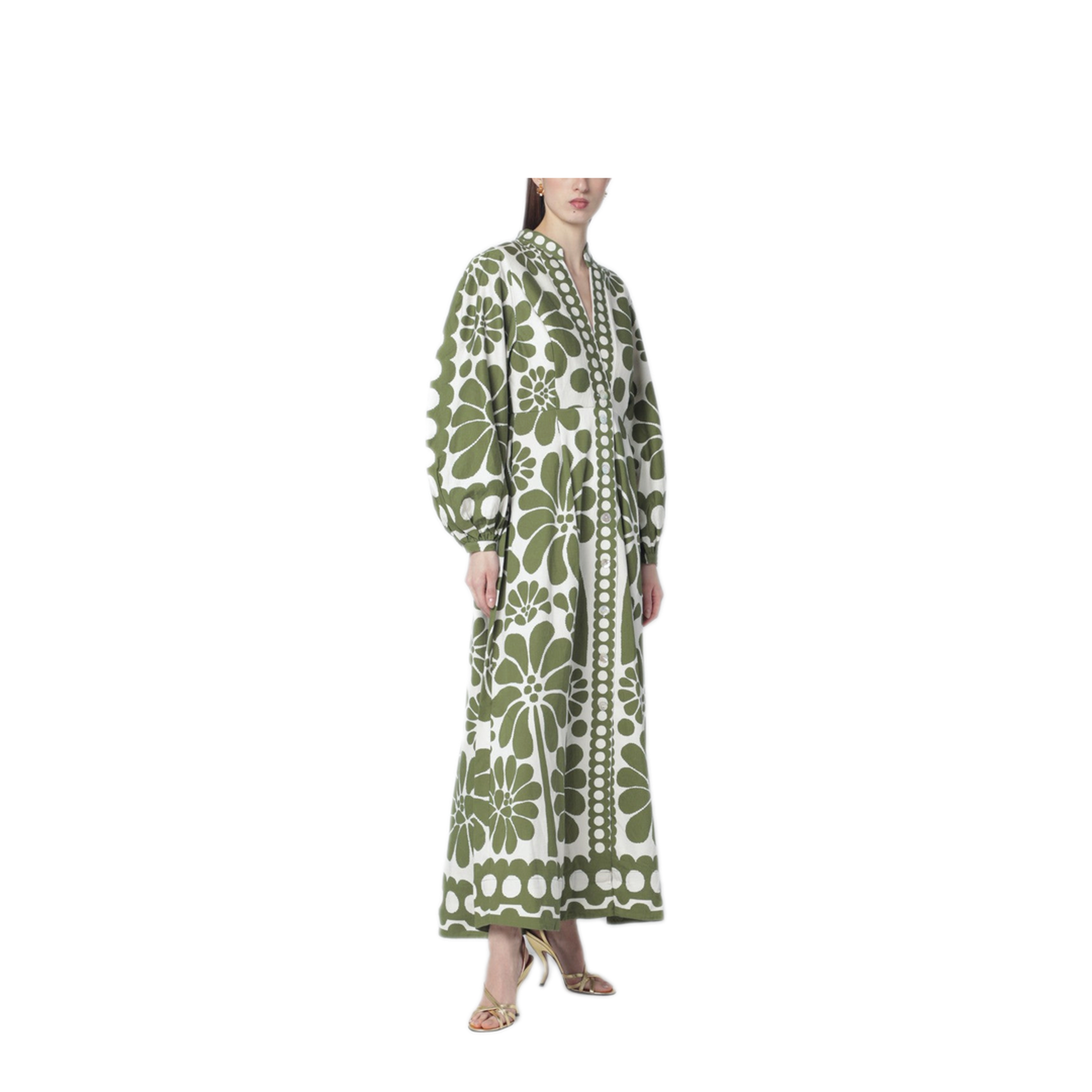 MAYFEYR - Farm Rio - Palermo Dress With Green Print - 344605CO26083