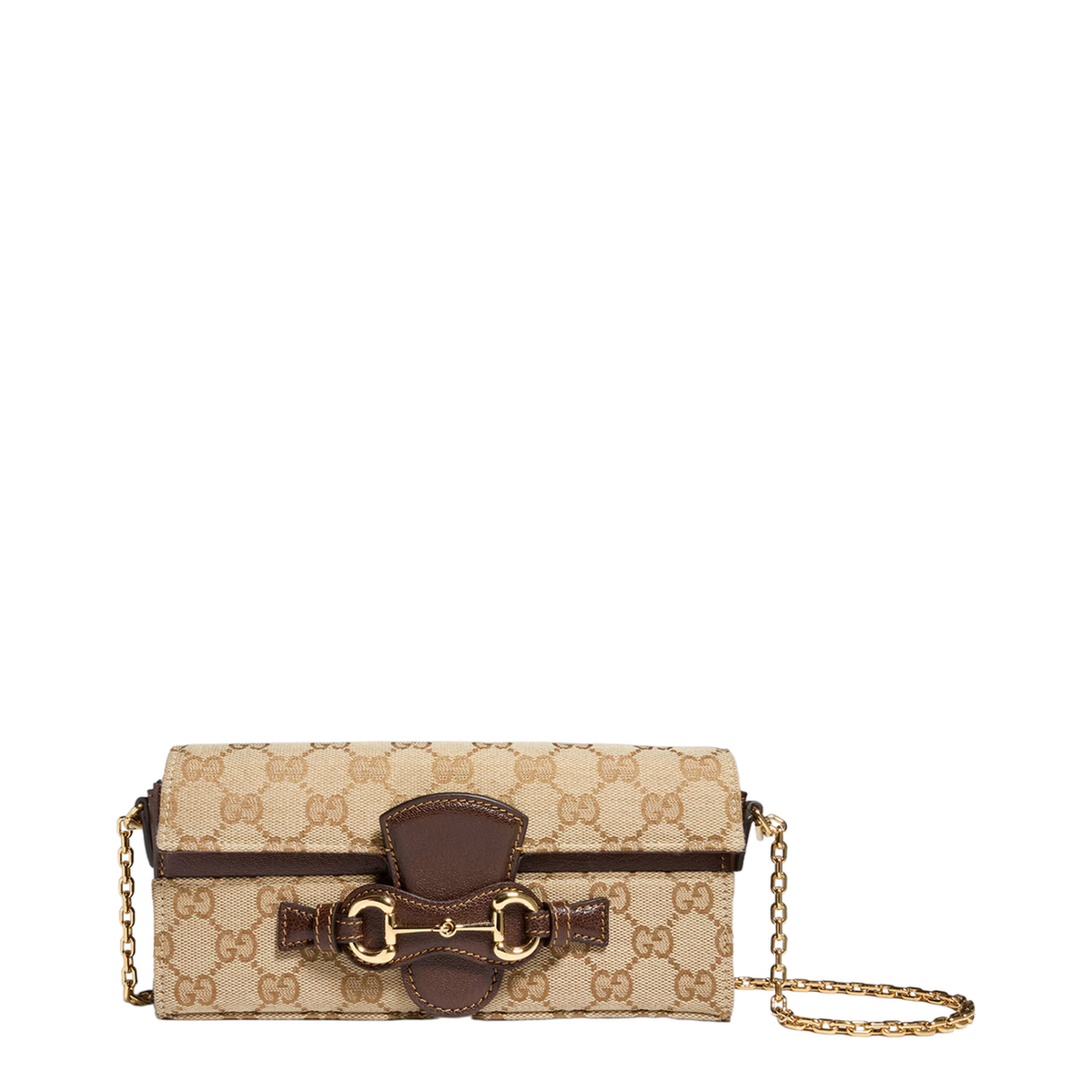 GG with Horsebit Canvas Wallets - Sand/Brown
