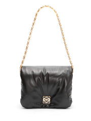 Goya Medium Puffer Shoulder Bag, gold hardware