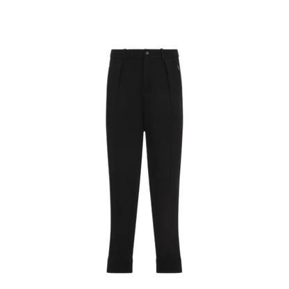 MAYFEYR - RALPH LAUREN PURPLE LABEL - Pintuck Black Wool Jogger Pants - 790952504002CLASSIC