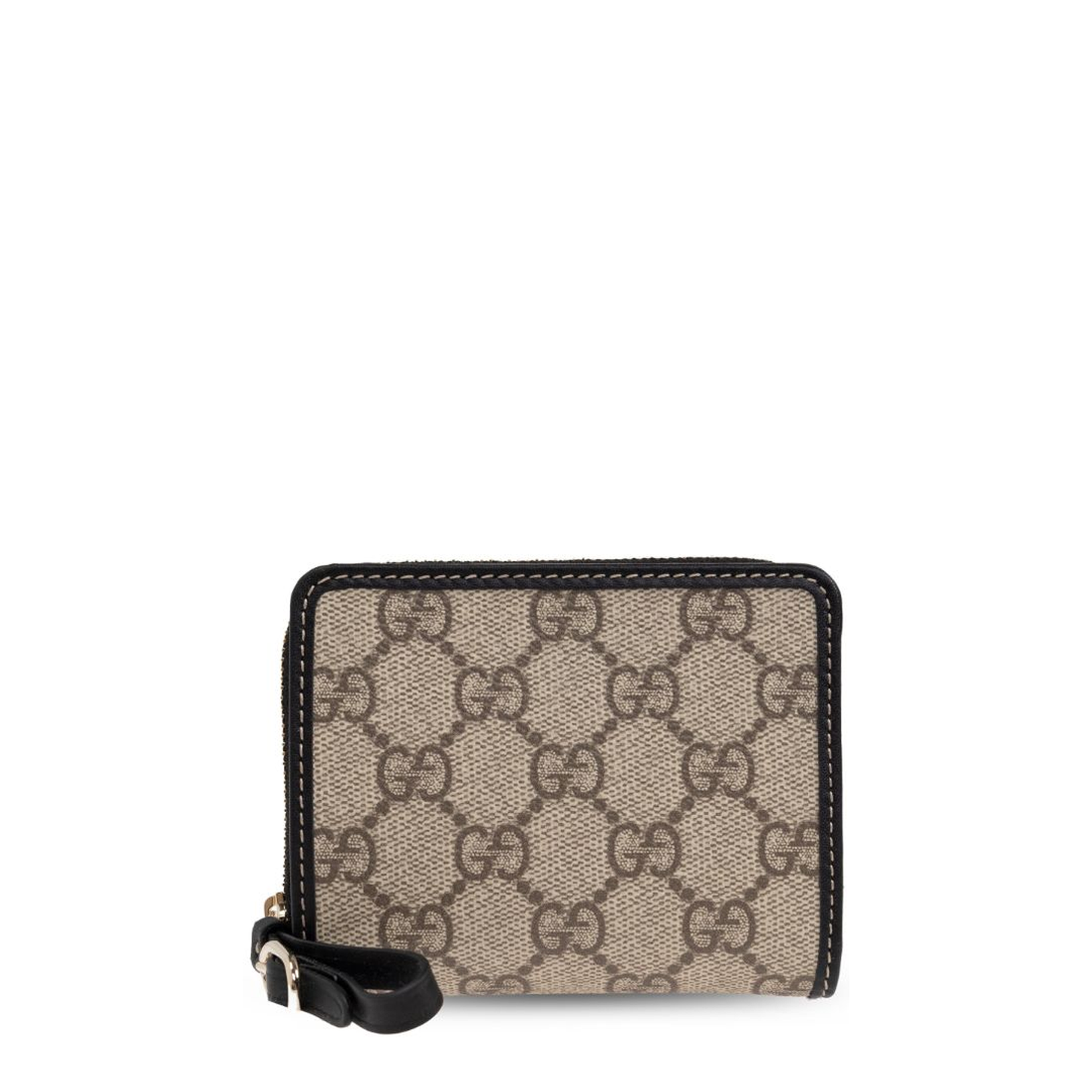 GG Emblem Mini Canvas Zip Wallet - Beige