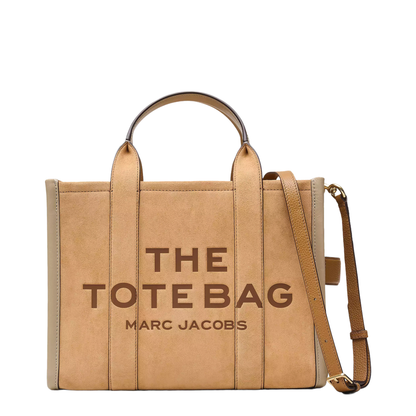 Medium Suede Tote Bag - Beige