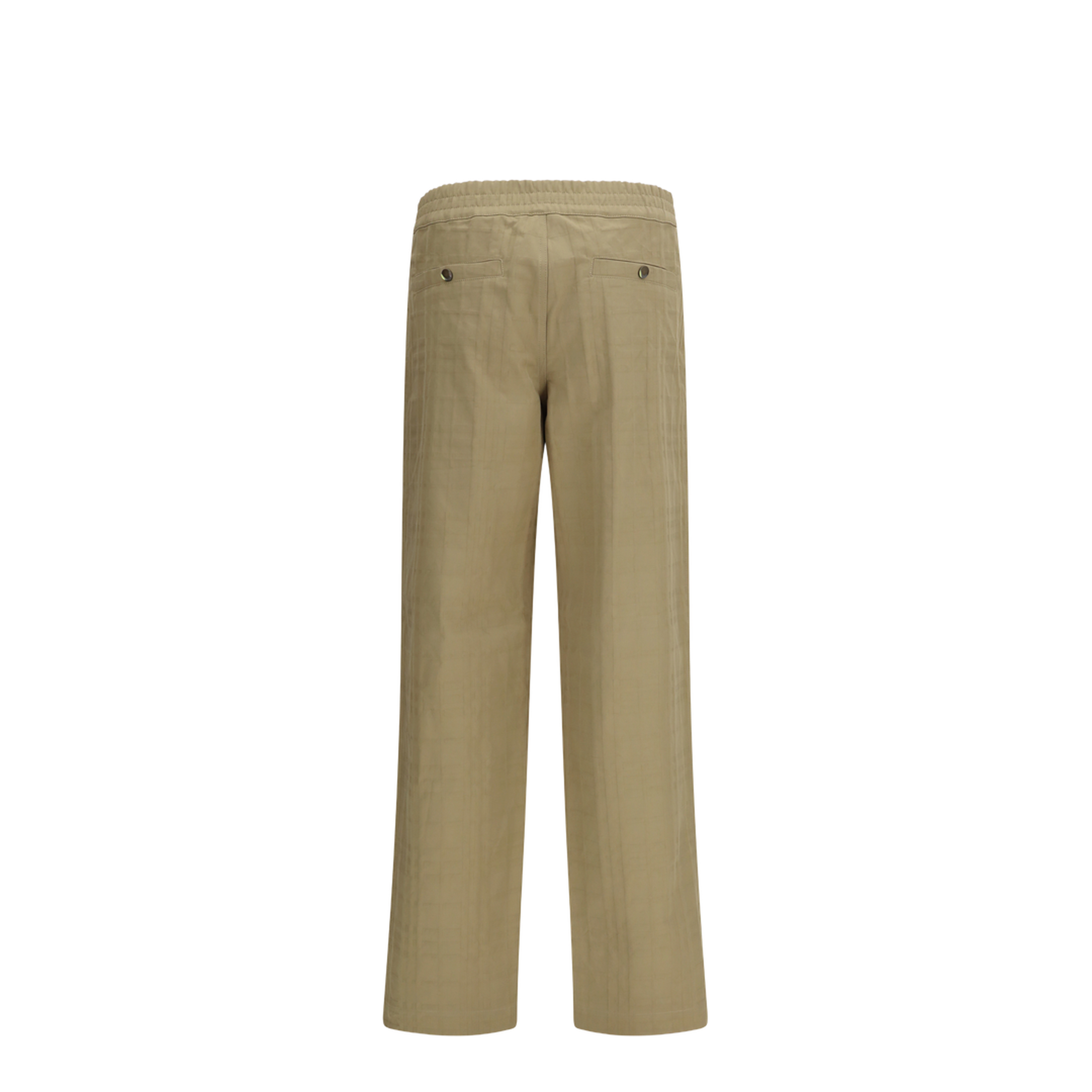 Check Cotton Trousers