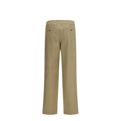 Check Cotton Trousers