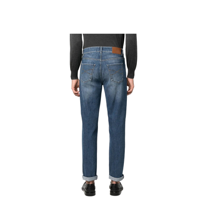 Logo Embroidery Stretch Jeans