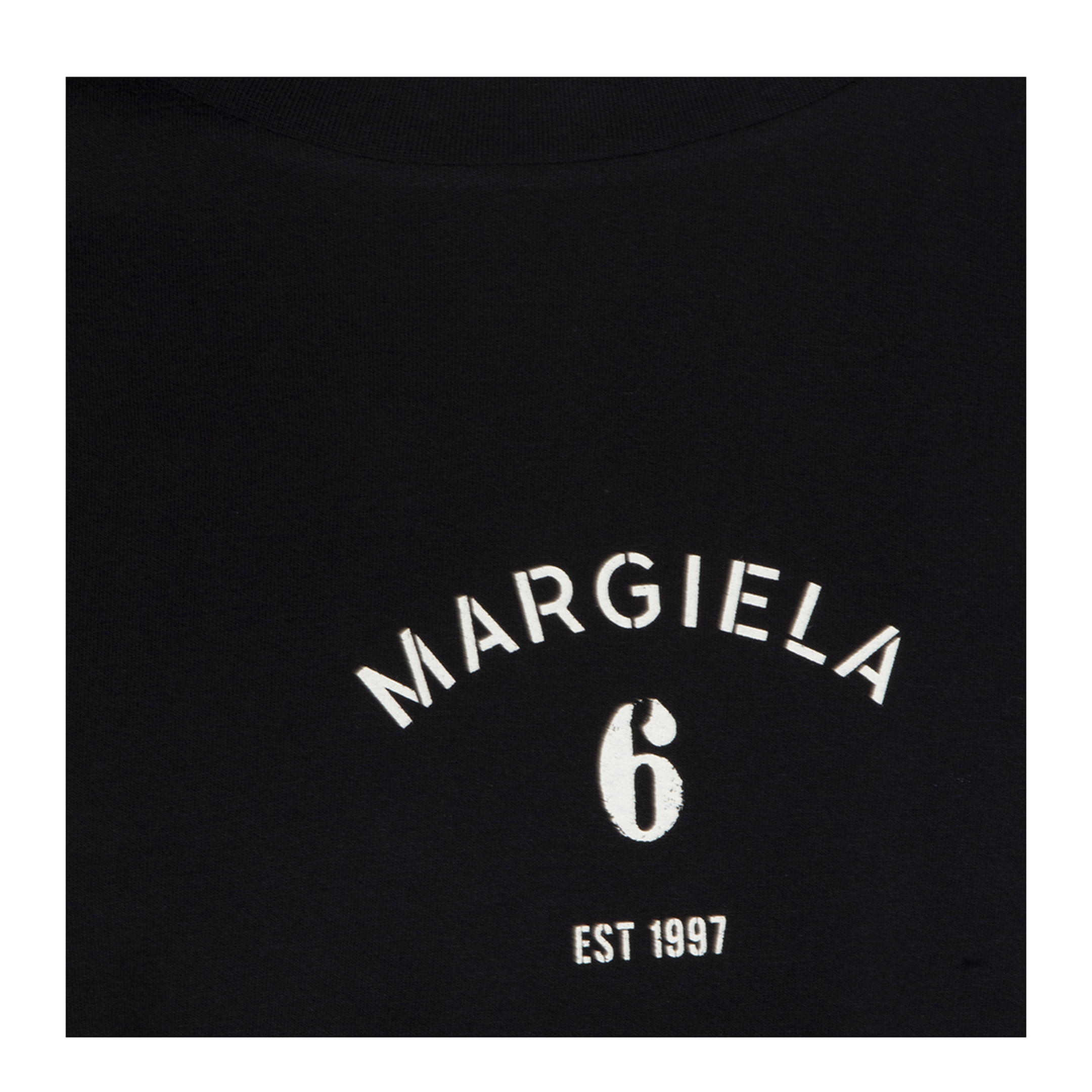Black T-shirt with logo print