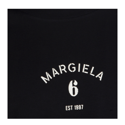 Black T-shirt with logo print