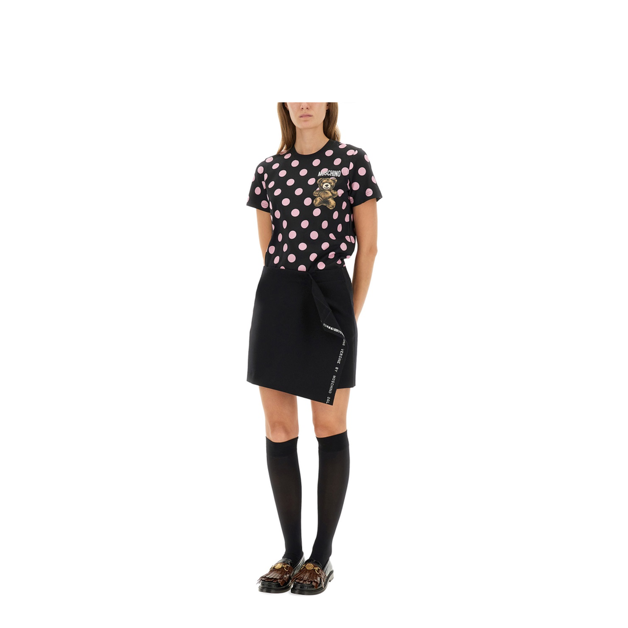 Polka-Dot Teddy-Print T-Shirt