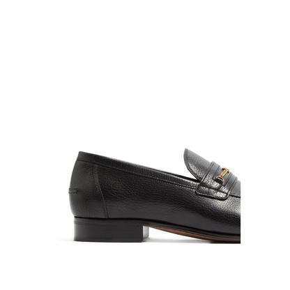 Black Slip-On Style Round Toe Flat Sole