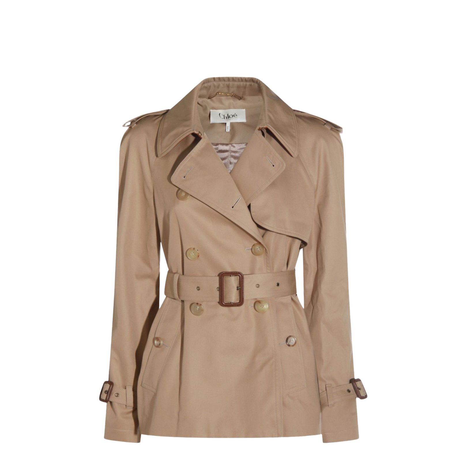 Short Trench Coat in Cotton Gabardine