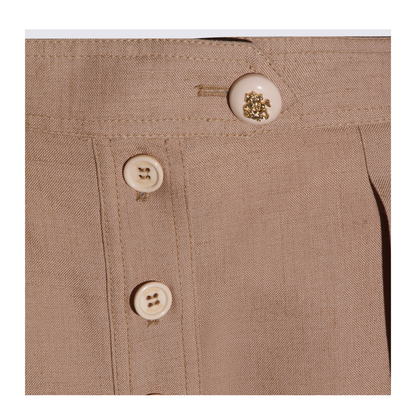Biscuit Viscose Blend Shorts