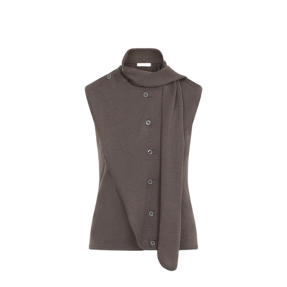 MAYFEYR - Lemaire - Asymmetrical Vest Shitake - PO0053LK1063BR310