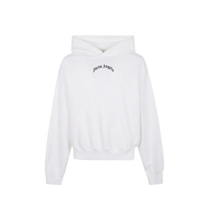MAYFEYR - Palm Angels - Back Curved Logo Loose Hoody Off White - PMBB17EF25FLE0040310